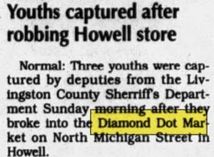 Diamond Dot Market - Aug 9 1995 Robbery